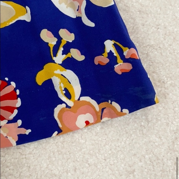 Tory Burch Maxi Floral Tie Waist Dress in Blue and Yellow, excellent condition - Picture 6 of 6